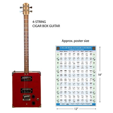 4 string electric cigar box guitar for sale|4 string cbg chord chart.